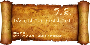Téglási Richárd névjegykártya
